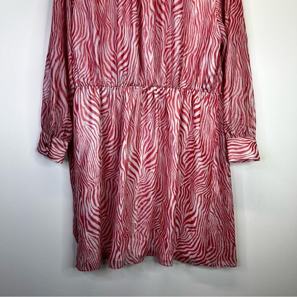 Michael Kors Zebra Print Wrap dress geranium - 0X - Picture 9 of 13